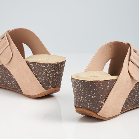 Criss-Cross Band Platform Wedges