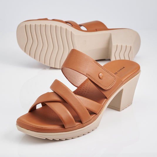 Ladies Slip On Heeled Sandals