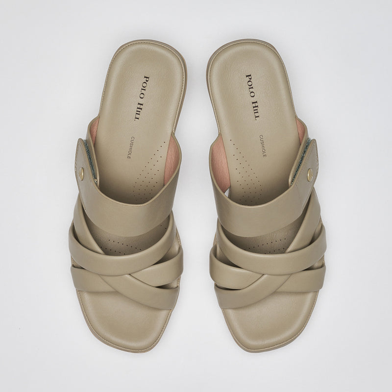 Load image into Gallery viewer, Ladies Slip On Heeled Sandals
