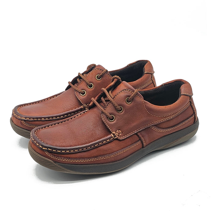 Genuine Leather Lace Up Comfort Shoes