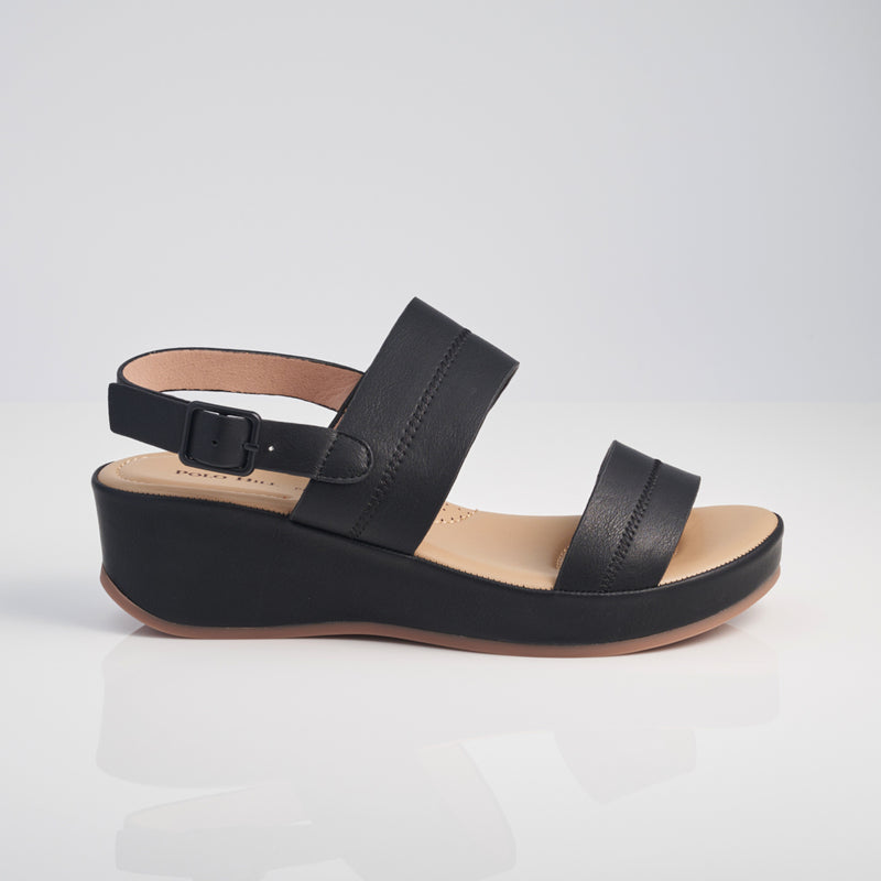 Load image into Gallery viewer, Ladies Ankle Strap Wedge Sandals
