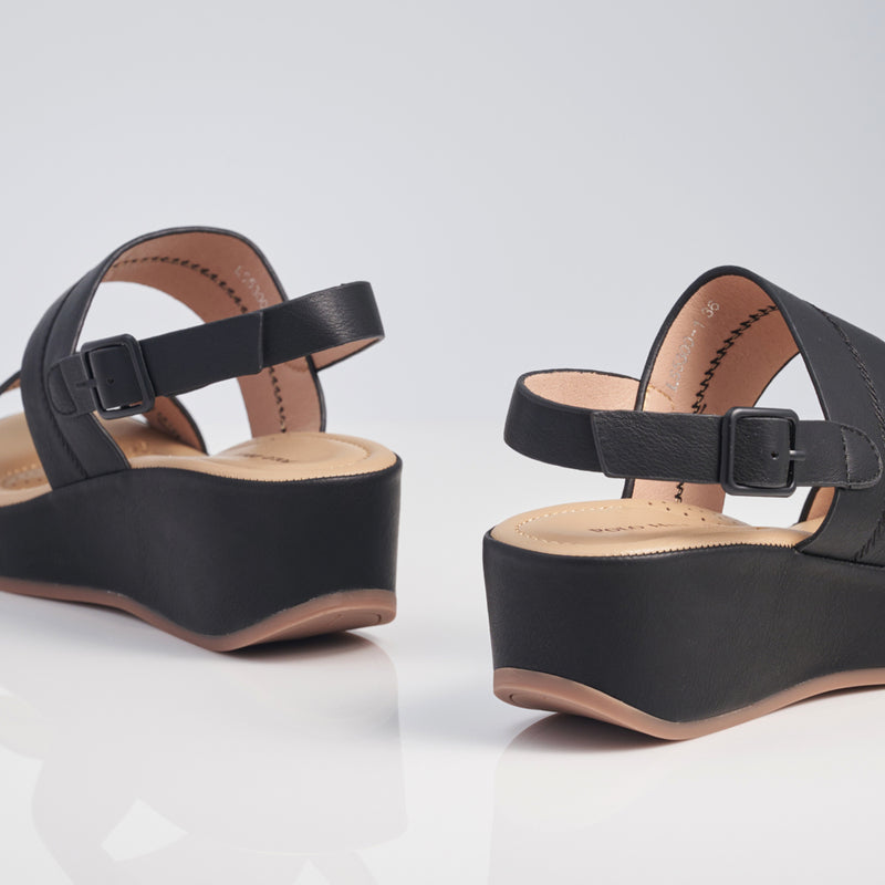 Load image into Gallery viewer, Ladies Ankle Strap Wedge Sandals
