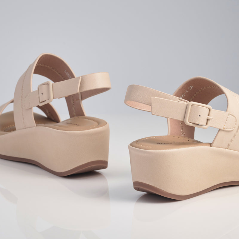 Load image into Gallery viewer, Ladies Ankle Strap Wedge Sandals
