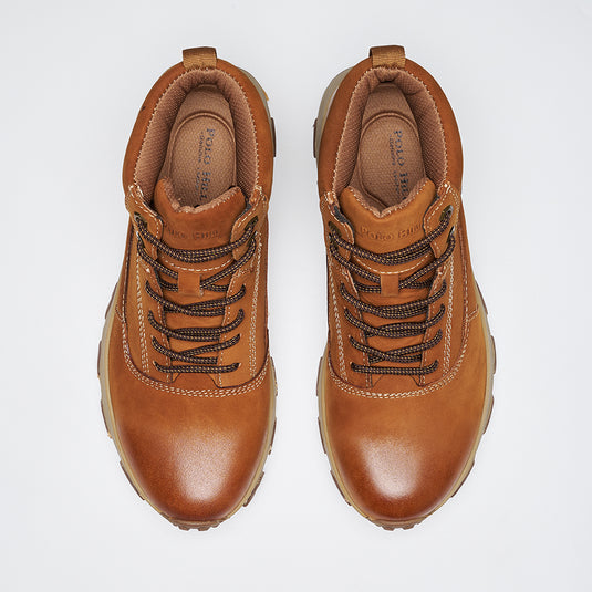 Men Genuine Leather Lace-Ups Boots