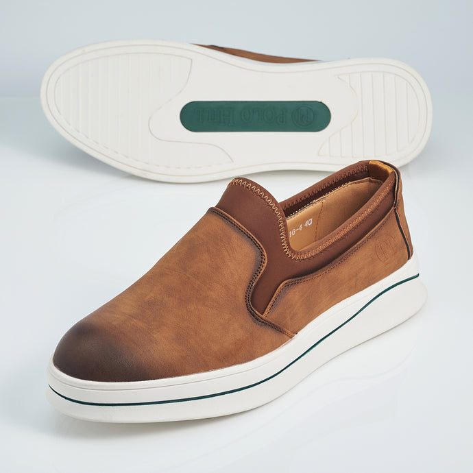 Men Slip On Laceless Boat Shoes