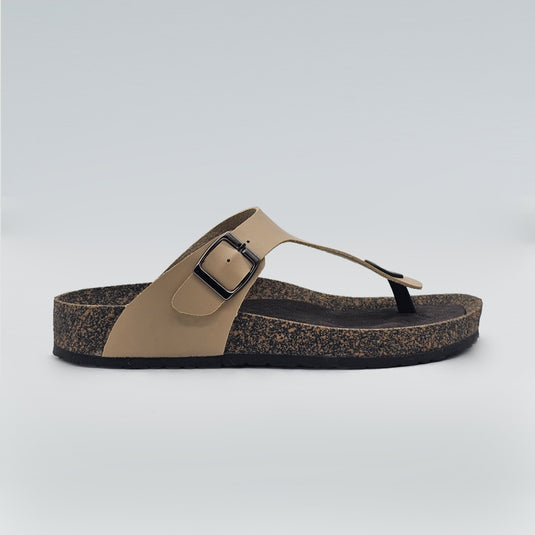 Ladies Toe-Post Cork Sole Sandals