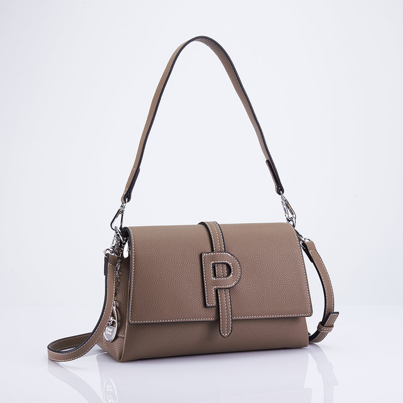 Load image into Gallery viewer, P Flap Satchel Sling Bag
