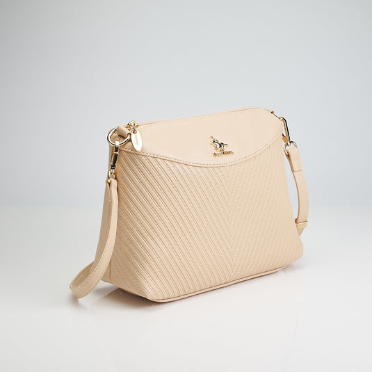 Tessellated Sling Bag with Structured Base