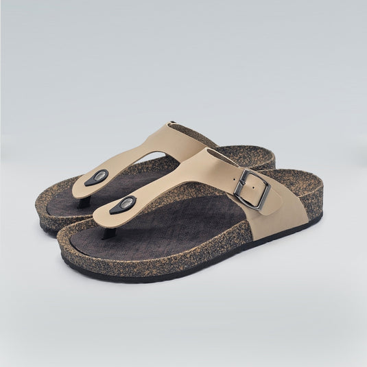 Ladies Toe-Post Cork Sole Sandals