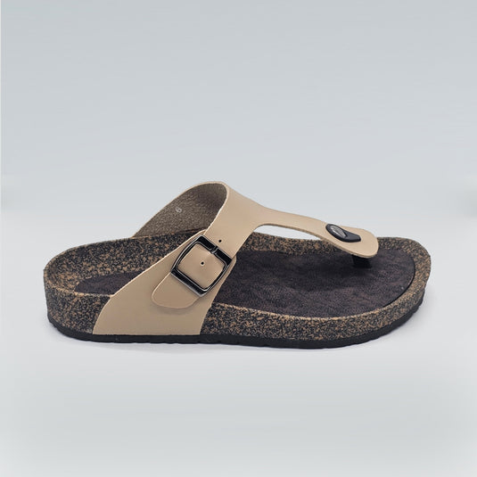 Ladies Toe-Post Cork Sole Sandals