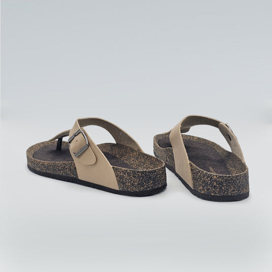 Ladies Toe-Post Cork Sole Sandals