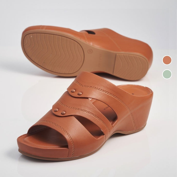 Ladies Lightweight Slide Wedge Sandals