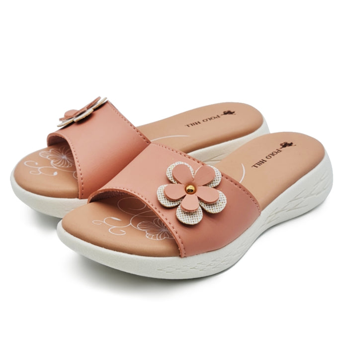 Kid Girl Flower Decor Slide Sandals