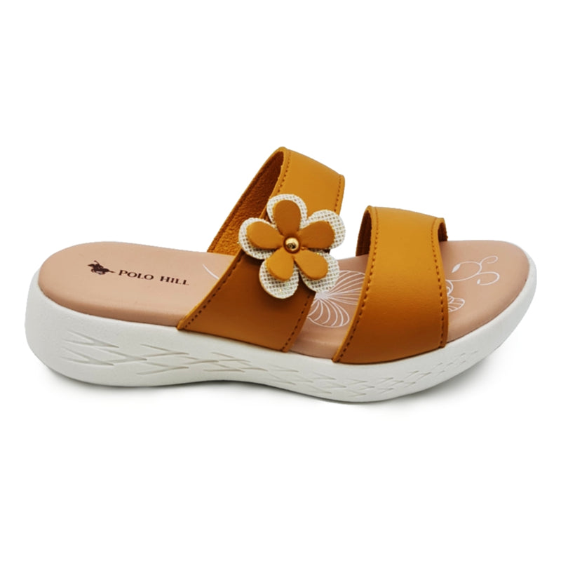 Load image into Gallery viewer, Kid Girl Two Band Flower Decor Sandals
