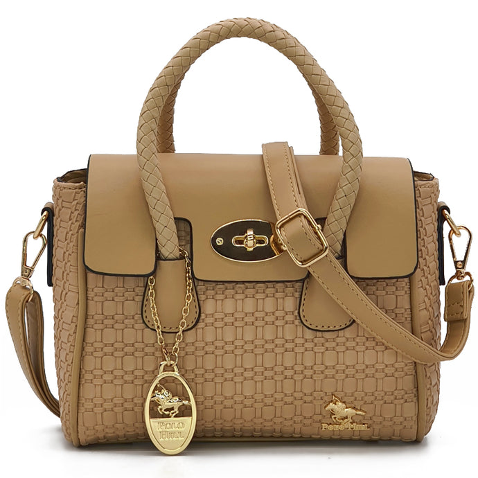 Suzette Straw-Like Satchel Bag