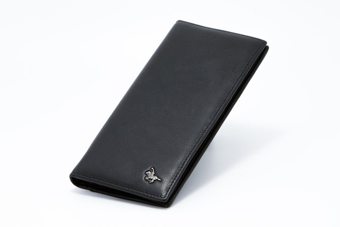 Genuine Leather RFID Protected Black Long Wallet