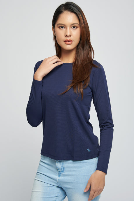 Ladies Long Sleeve Round Neck Tee